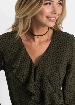 Damen bonprix Bekleidung·Pullover & Strickjacken|Kleider|Minikleid in Wickeloptik