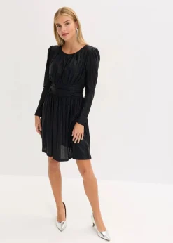 New Minikleid mit Glitzer Damen Bekleidung·Pullover & Strickjacken|Kleider