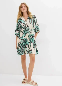 Online Minikleid mit Kimono-Ärmeln aus fließender Viskose Damen Nachhaltigere Materialien|Kleider