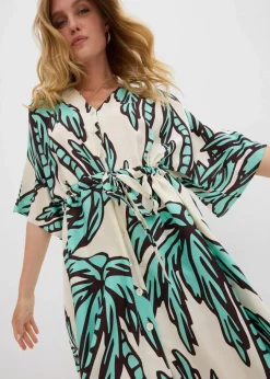 Online Minikleid mit Kimono-Ärmeln aus fließender Viskose Damen Nachhaltigere Materialien|Kleider