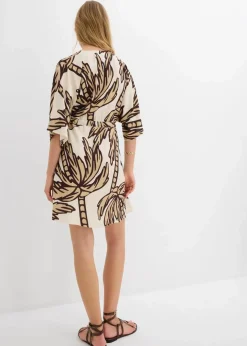 Damen bonprix Bekleidung·Pullover & Strickjacken|Kleider|Minikleid mit Kimono-Ärmeln aus fließender Viskose