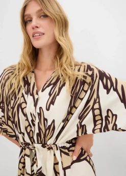 Damen bonprix Bekleidung·Pullover & Strickjacken|Kleider|Minikleid mit Kimono-Ärmeln aus fließender Viskose