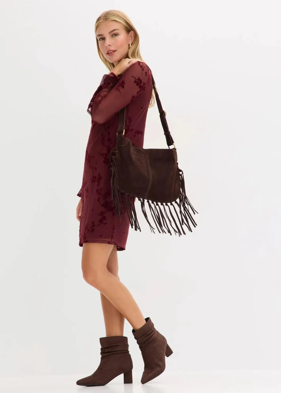 Minikleid mit Mesh Damen Kleider|Bekleidung·Pullover & Strickjacken