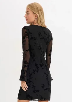 Outlet Minikleid mit Mesh Damen Bekleidung·Pullover & Strickjacken|Kleider
