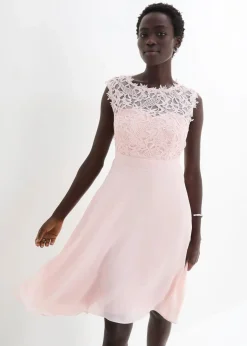 Damen bonprix Kleider|Festliche Mode|Minikleid mit Spitze