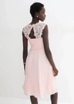 Damen bonprix Kleider|Festliche Mode|Minikleid mit Spitze