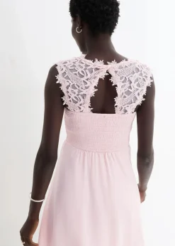 Damen bonprix Kleider|Festliche Mode|Minikleid mit Spitze