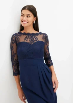 Damen bonprix Festliche Mode|Kleider|Minikleid mit Spitze