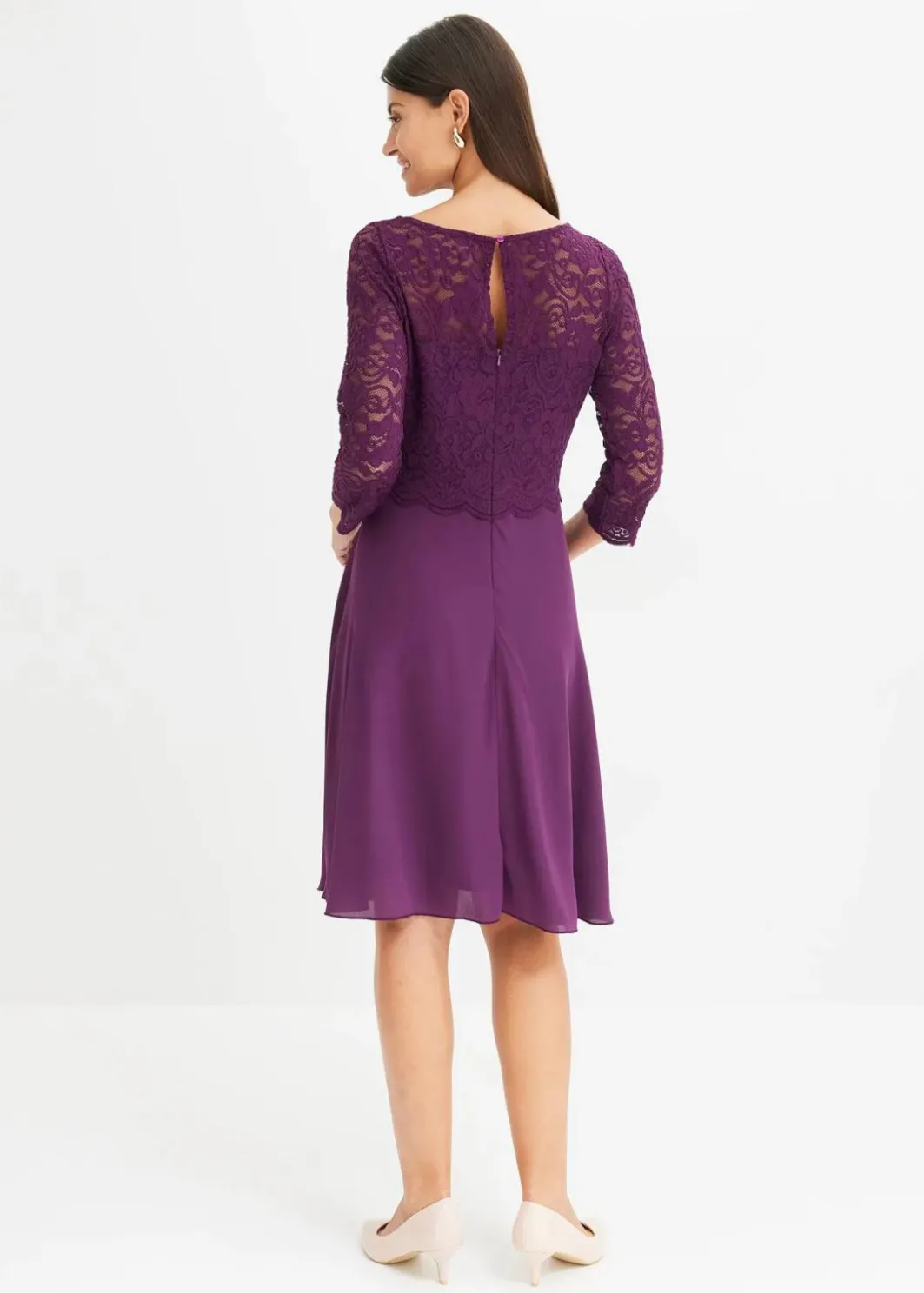 Sale Minikleid mit Spitze Damen Festliche Mode|Kleider