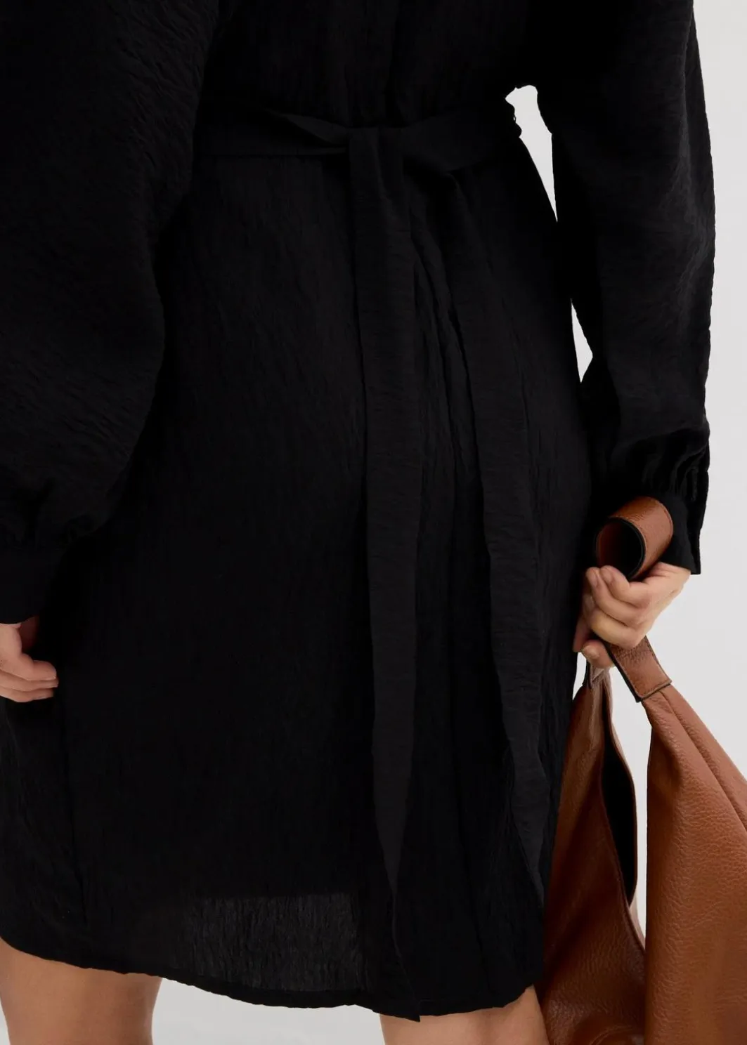 Outlet Minikleid mit Struktur aus Viskose-Mix Damen Bekleidung·Pullover & Strickjacken|Kleider