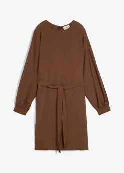 Damen bonprix Kleider|Bekleidung·Pullover & Strickjacken|Minikleid mit Struktur aus Viskose-Mix