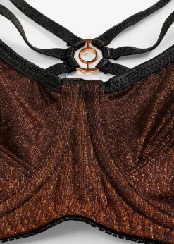 Online Minimizer-BH aus glitzerndem Material Damen Wäsche·Große Cups D-H|Wäsche·Bhs