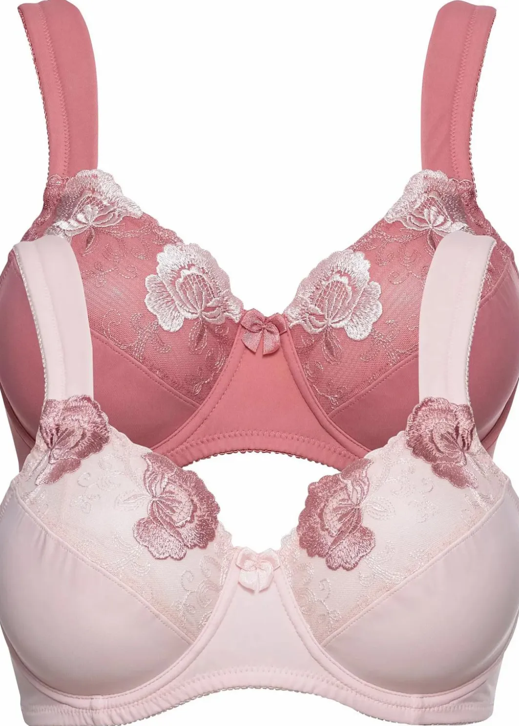 New Minimizer-BH mit gepolsterten Trägern (2er Pack) Damen Große Cups D-H|Nachhaltigere Materialien