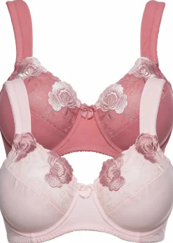 Damen bonprix Große Cups D-H|Nachhaltigere Materialien|Minimizer-BH mit gepolsterten Trägern (2er Pack)