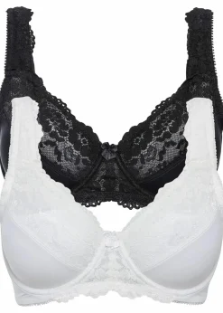 Damen bonprix Große Cups D-H|Bhs|Minimizer-BH mit gepolsterten Trägern (2er Pack)