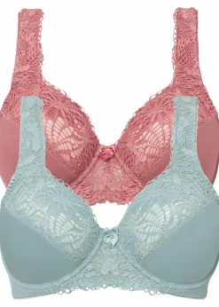 Discount Minimizer-BH mit gepolsterten Trägern (2er Pack) Damen Große Cups D-H|Bhs