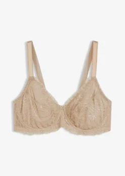 Damen bonprix Große Cups D-H|Bhs|Minimizer-BH mit glitzernder Stickerei