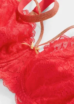 Sale Minimizer-BH mit glitzernden Straps Damen Große Cups D-H|Nachhaltigere Materialien