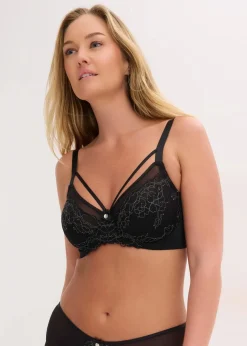 Damen bonprix Wäsche·Dessous|Wäsche·Große Cups D-H|Minimizer-BH mit zarter Spitze