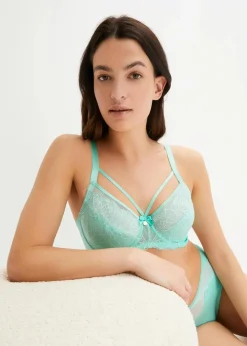 Damen bonprix Wäsche·Dessous|Wäsche·Große Cups D-H|Minimizer-BH mit zarter Spitze