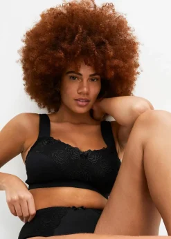 Damen bonprix Wäsche·Große Cups D-H|Wäsche·Bhs|Minimizer-BH ohne Bügel mit gepolsterten Trägern