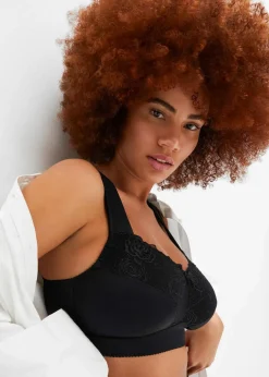 Damen bonprix Wäsche·Große Cups D-H|Wäsche·Bhs|Minimizer-BH ohne Bügel mit gepolsterten Trägern