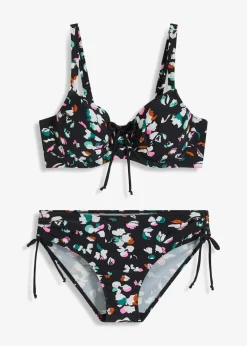 Damen bonprix Nachhaltigere Materialien|Bademode·Bikinis|Minimizer-Bikini mit Bindebändern (2-tlg.Set)