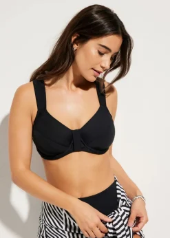 Damen bonprix Nachhaltigere Materialien|Bademode·Bikinis|Minimizer-Bikinioberteil mit breiten Trägern