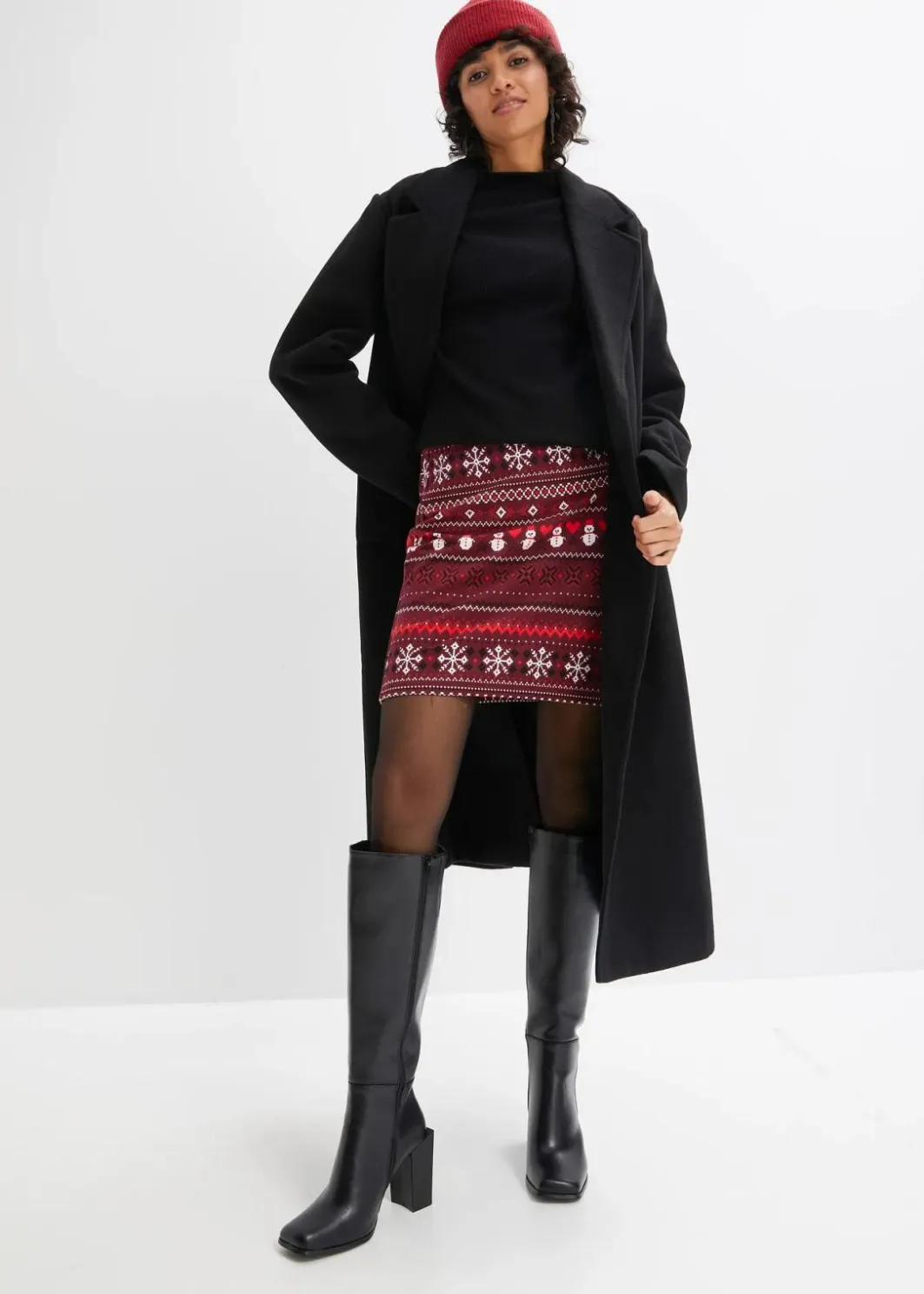 Hot Minirock mit Norwegermuster aus Baumwoll-Elasthan-Mix Damen Bekleidung·Sportbekleidung|Nachhaltigere Materialien
