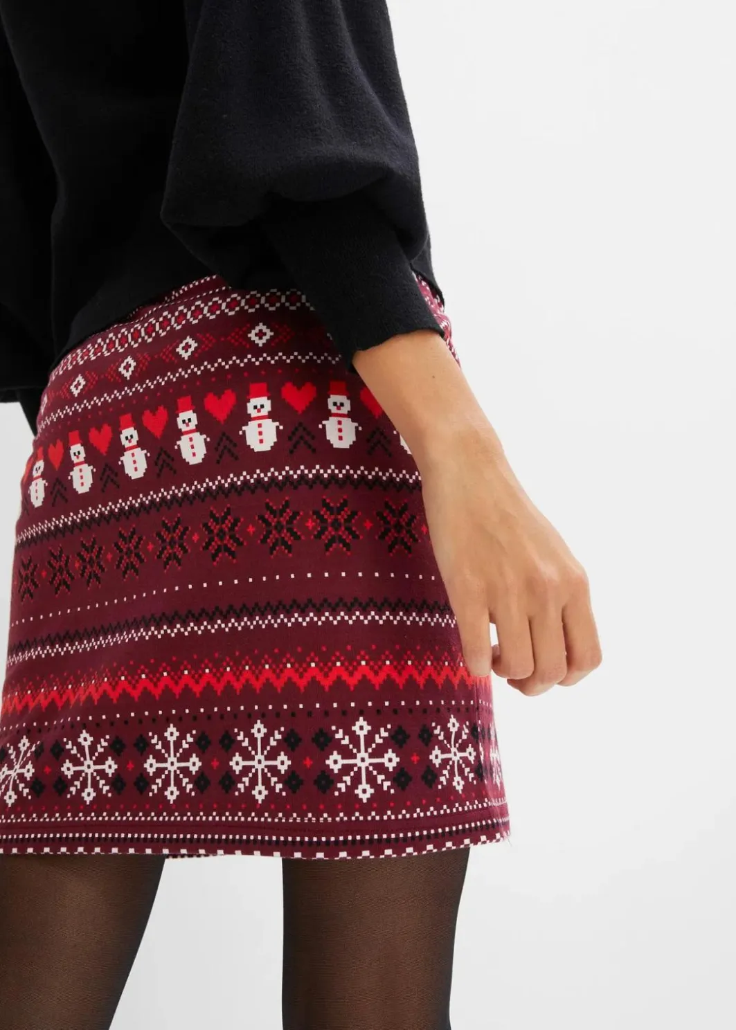 Hot Minirock mit Norwegermuster aus Baumwoll-Elasthan-Mix Damen Bekleidung·Sportbekleidung|Nachhaltigere Materialien