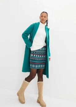 Sale Minirock mit Norwegermuster aus Baumwoll-Elasthan-Mix Damen Röcke|Nachhaltigere Materialien
