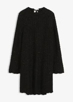 Damen bonprix Bekleidung·Umstandsmode|Strickmode|Mini-Strickkleid mit Satin-Schleife und leichter Transparenz