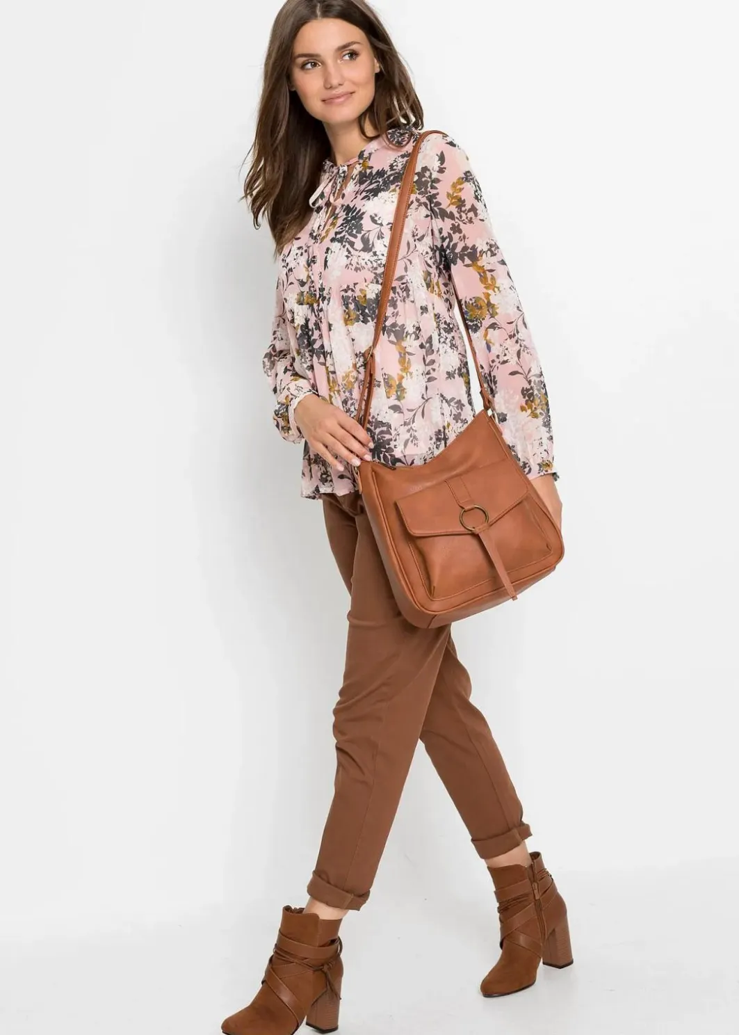 Damen bonprix Taschen|Mittelgroße Umhängetasche mit Schnallendetail