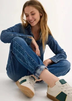 New Mom Jeans High Waist Damen Bekleidung·Shirts & Tops|Jeans