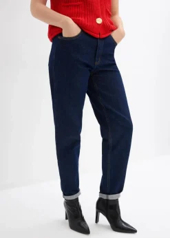 Damen bonprix Bekleidung·Shirts & Tops|Jeans|Mom Jeans High Waist, cropped