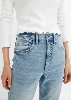 Damen bonprix Jeans|Bekleidung·Shirts & Tops|Mom Jeans High Waist, Stretch