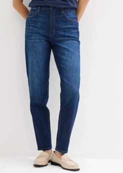 Damen bonprix Jeans|Bekleidung·Shirts & Tops|Mom-Jeans High Waist, cropped