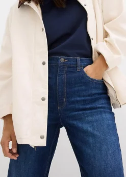 Damen bonprix Jeans|Bekleidung·Shirts & Tops|Mom-Jeans High Waist, cropped