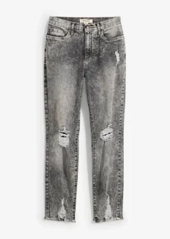 Mom-Jeans High Waist mit Destroy-Effekten Damen Jeans|Bekleidung·Shirts & Tops