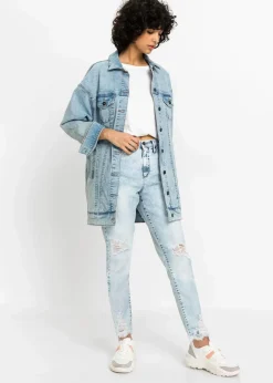 Damen bonprix Bekleidung·Shirts & Tops|Jeans|Mom-Jeans High Waist mit Destroy-Effekten