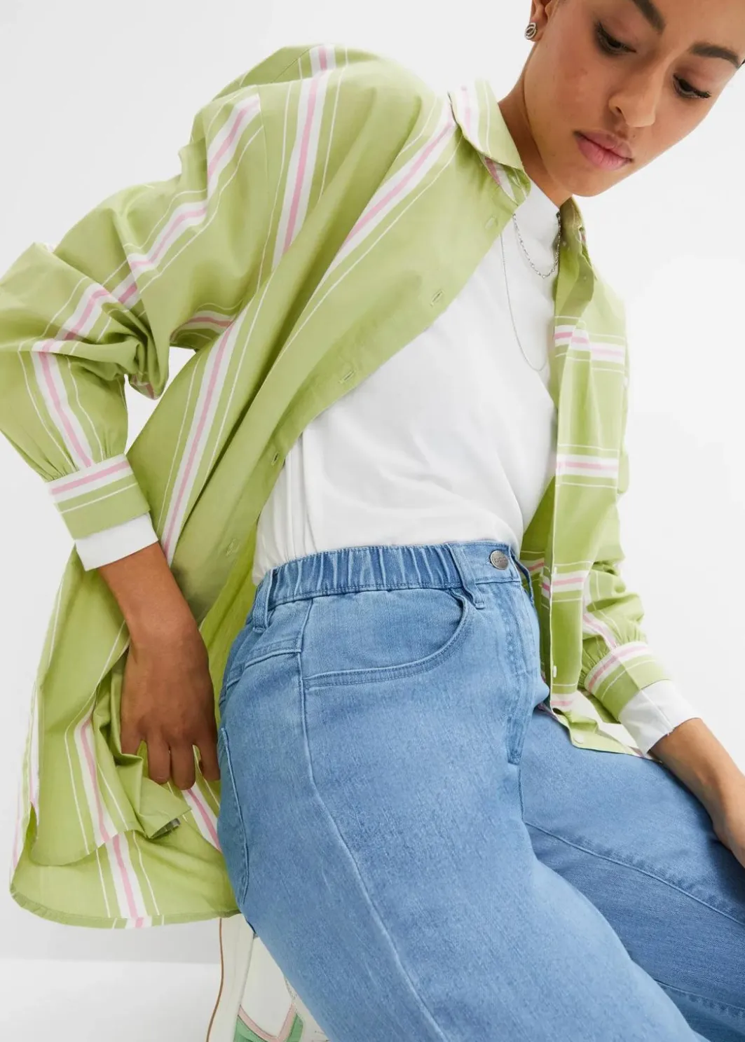 Damen bonprix Bekleidung·Shirts & Tops|Jeans|Mom-Jeans, High Waist, Stretch