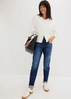 New Mom-Jeans Mid Waist Damen Jeans|Kurzgrößen