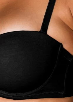 Damen bonprix Große Cups D-H|Nachhaltigere Materialien|Multiway BH mit Bügel mit Bio-Baumwolle (2er Pack)