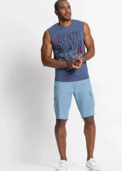 Outlet Muskel-Shirt aus reiner Baumwolle (2er Pack) Herren Strandmode|Große Größen