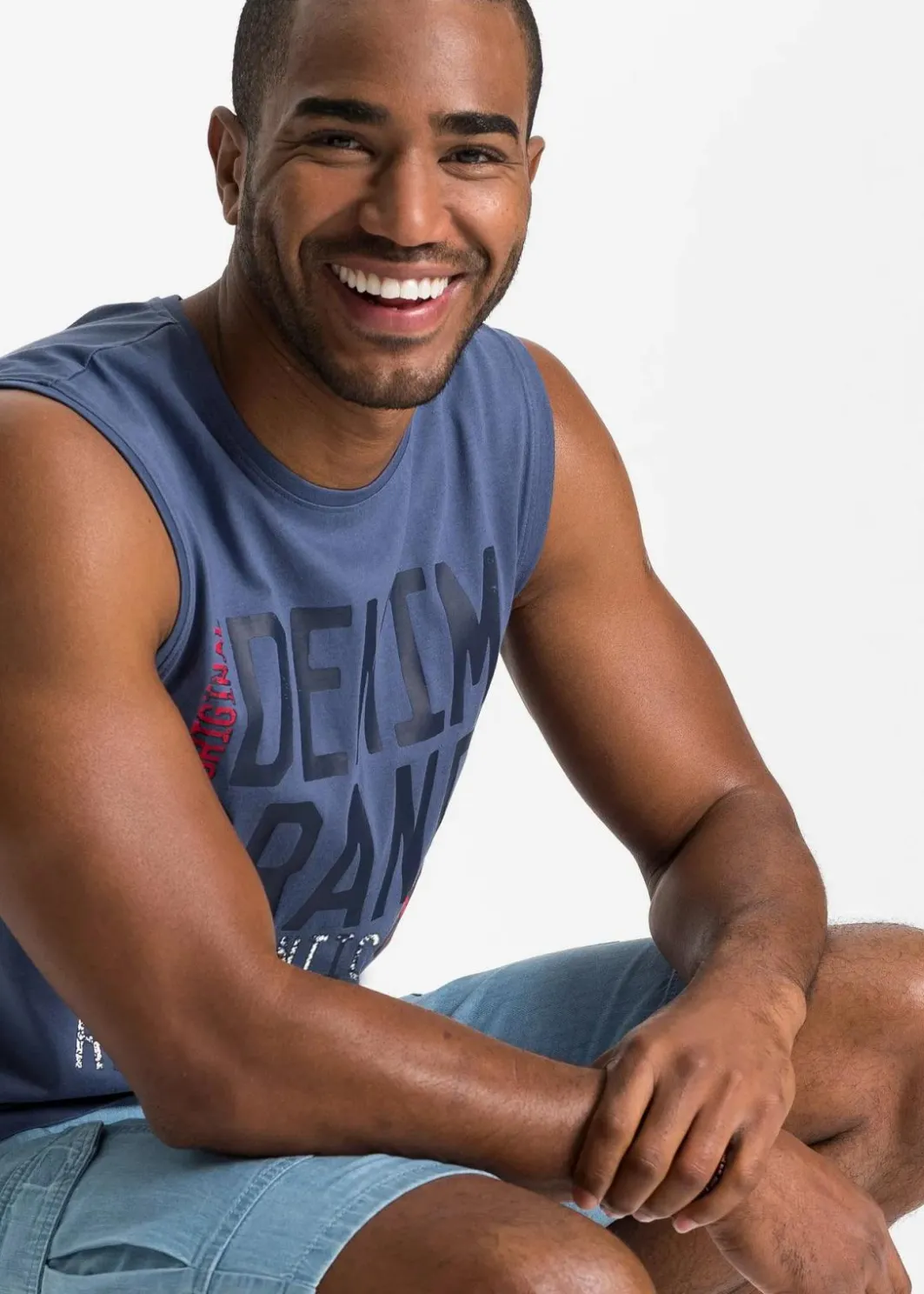 Outlet Muskel-Shirt aus reiner Baumwolle (2er Pack) Herren Strandmode|Große Größen