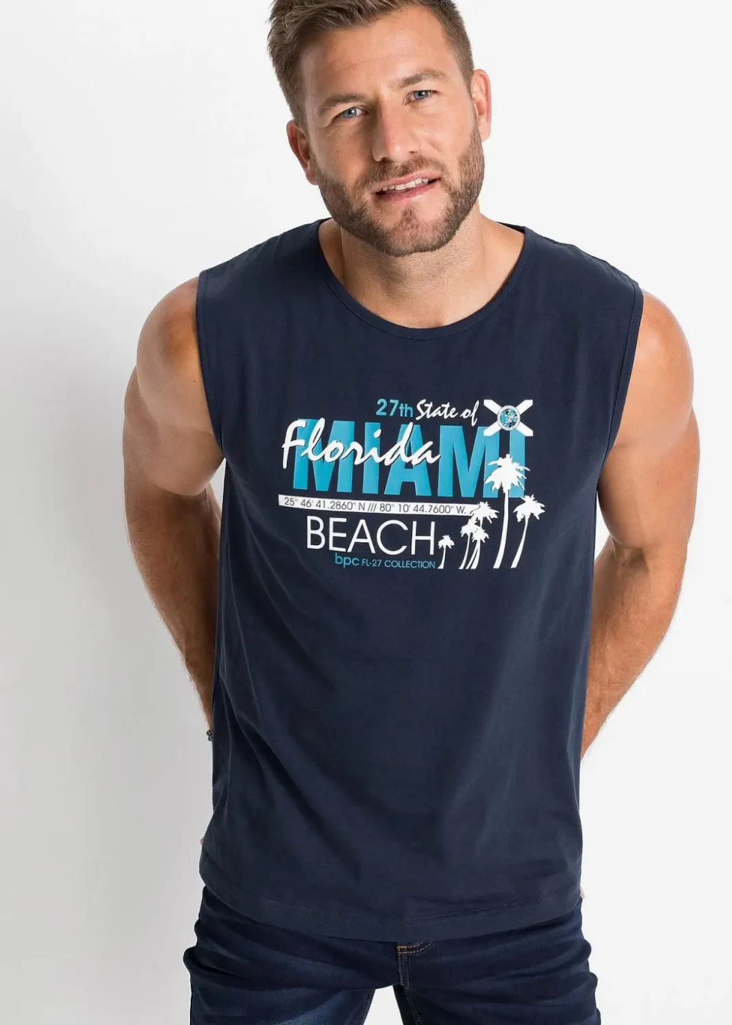 Herren bonprix Große Größen|Shirts & Polos|Muskel-Shirt aus reiner Bio-Baumwolle