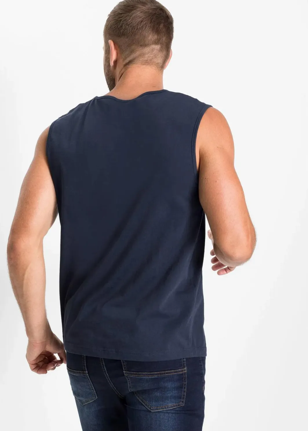 Herren bonprix Große Größen|Shirts & Polos|Muskel-Shirt aus reiner Bio-Baumwolle