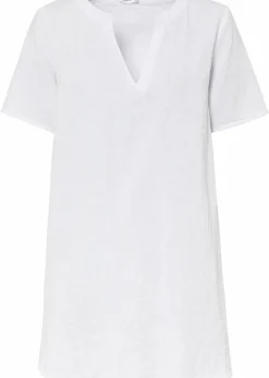 Musselin Long-Tunika aus reiner Baumwolle Damen Bekleidung·Jacken & Mäntel|Blusen & Tuniken