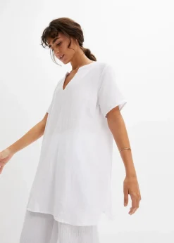 Musselin Long-Tunika aus reiner Baumwolle Damen Bekleidung·Jacken & Mäntel|Blusen & Tuniken