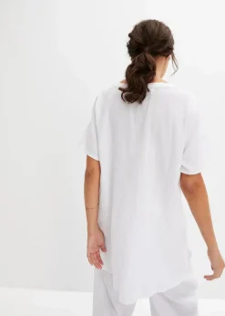Musselin Long-Tunika aus reiner Baumwolle Damen Bekleidung·Jacken & Mäntel|Blusen & Tuniken